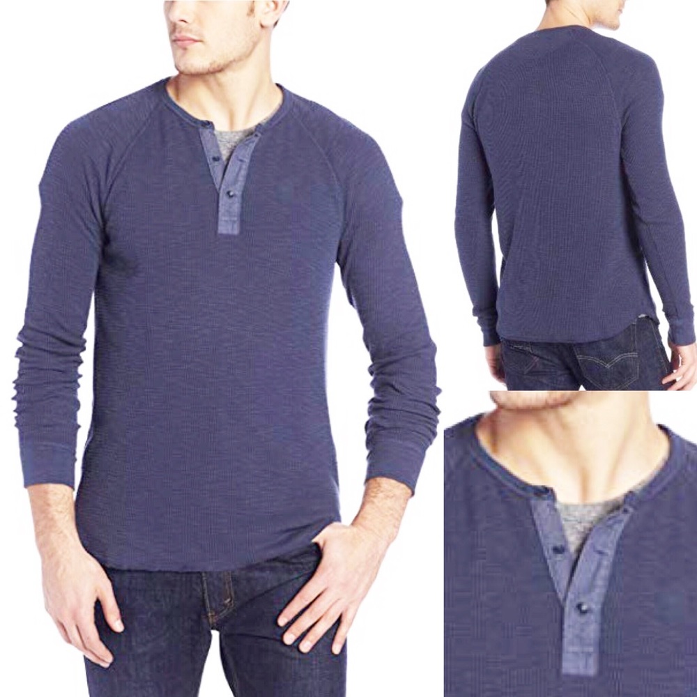 Lucky Brand ‘Lived in Thermal’ Top-Blue-Size XL